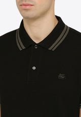 Etro Logo Embroidered Polo T-shirt Black MRMD0007AC174/O_ETRO-N0000