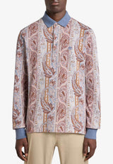 Etro Paisley Print Long-Sleeved Polo T-shirt Multicolor MRMD0013-AV912 X0830