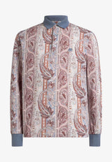Etro Paisley Print Long-Sleeved Polo T-shirt Multicolor MRMD0013-AV912 X0830