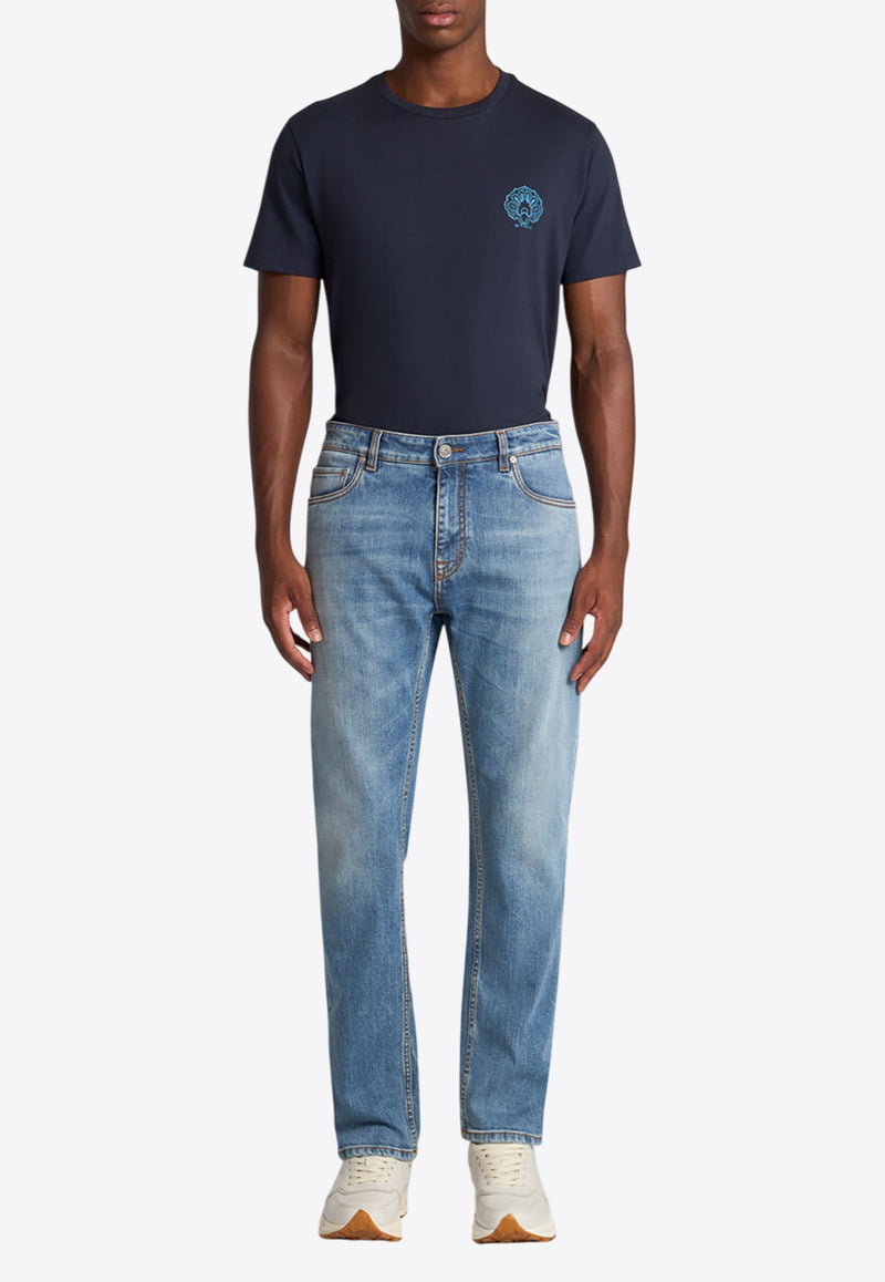 Etro Straight-Leg High-Rise Jeans Blue MRNB0004-AD277 S9252
