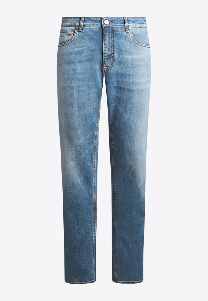Etro Straight-Leg High-Rise Jeans Blue MRNB0004-AD277 S9252