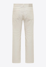 Etro Logo Patch Basic Straight-Leg Jeans White MRNB000499TTE22S9097WHITE