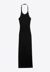 Courrèges Holistic Buckle Halterneck Maxi Dress Black MRO329FI0001_000_9999