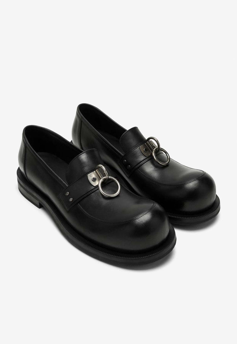 Martine Rose  Metal Ring Leather Loafers Black MRSS241035LE/O_MARTI-BLACK