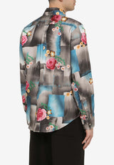 Martine Rose Patchwork Floral Silk Shirt MRSS24401ISI/O_MARTI-TFBS
