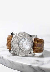 MUREX Diamond Paved Watch with Interchangeable Straps  White MURDPWIS_TH