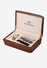MUREX Diamond Paved Watch with Interchangeable Straps  White MURDPWIS_TH