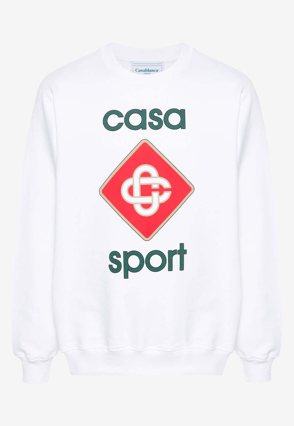 Casablanca Casa Sport Logo Print Sweatshirt White MS24-JTP-001-04WHITE MULTI