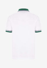 Casablanca Pique Logo Patch Polo T-shirt White MS24-JTP-242-01WHITE