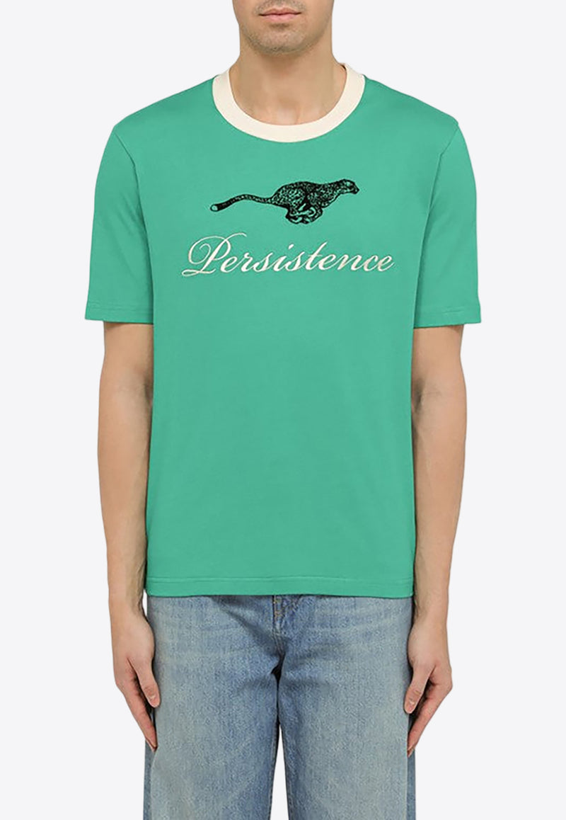 Wales Bonner Persistence Print T-shirt Green MS24JE18JE01/O_WALEB-700