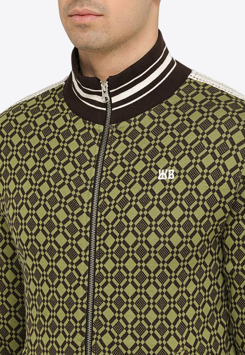 Wales Bonner Power Jacquard Track Jacket Green MS24JE25JE07/O_WALEB-7800