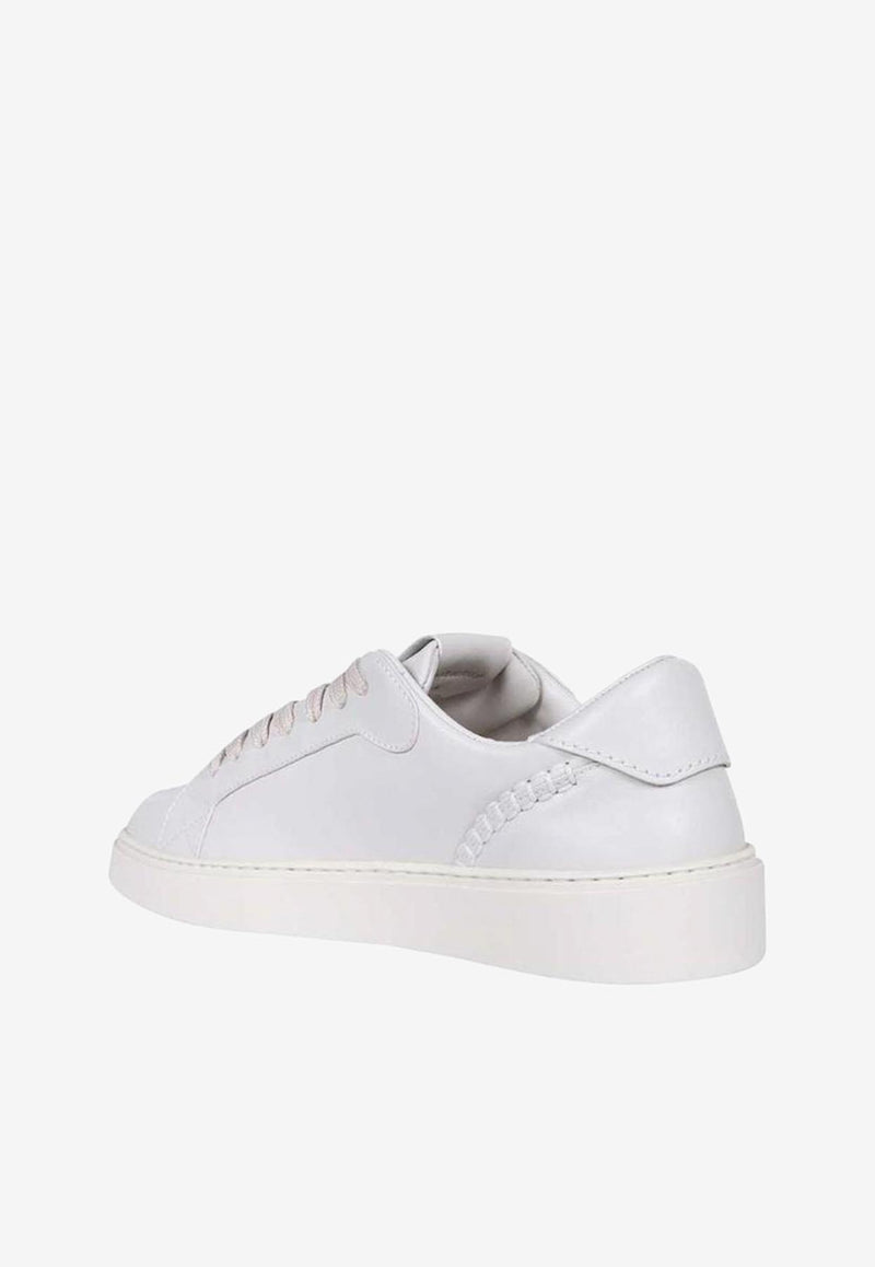 Etro Pegaso Leather Low-Top Sneakers White MS4C0004-AP304 W0111
