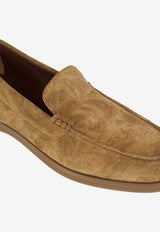 Etro Paisley Jacquard Suede Loafers Camel MS4N0001-AP444 M0464