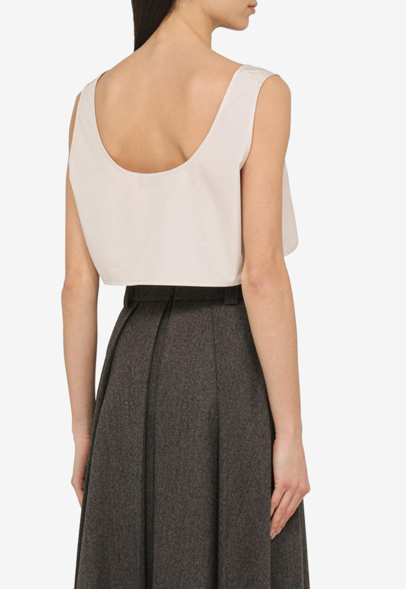 Miu Miu Logo Embroidered Cropped Tank Top Pink MT1982OOO10RG/O_MIU-F0D91