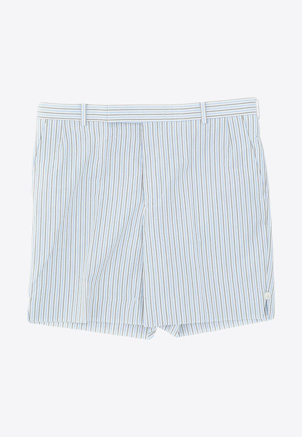 Thom Browne Striped Chino Shorts Blue MTC217A_F0586_480