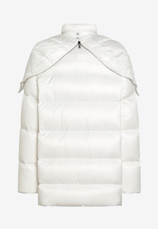 Moncler + Rick Owens Cyclopic Removable Shawl Down Jacket White MU02D1C02M4426/P_RICKO-041