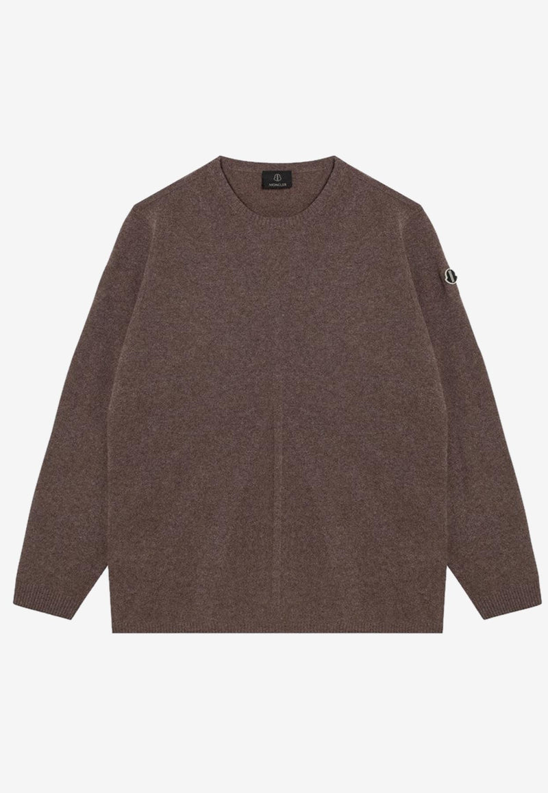 Moncler + Rick Owens Wool and Cashmere Crewneck Sweater Gray MU02D9C02M4281/P_RICKO-25X