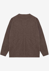 Moncler + Rick Owens Wool and Cashmere Crewneck Sweater Gray MU02D9C02M4281/P_RICKO-25X