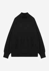 Loulou Studio Murano Knitted Cashmere Turtleneck Sweater Black MURANOWS/P_LOULO-BLK