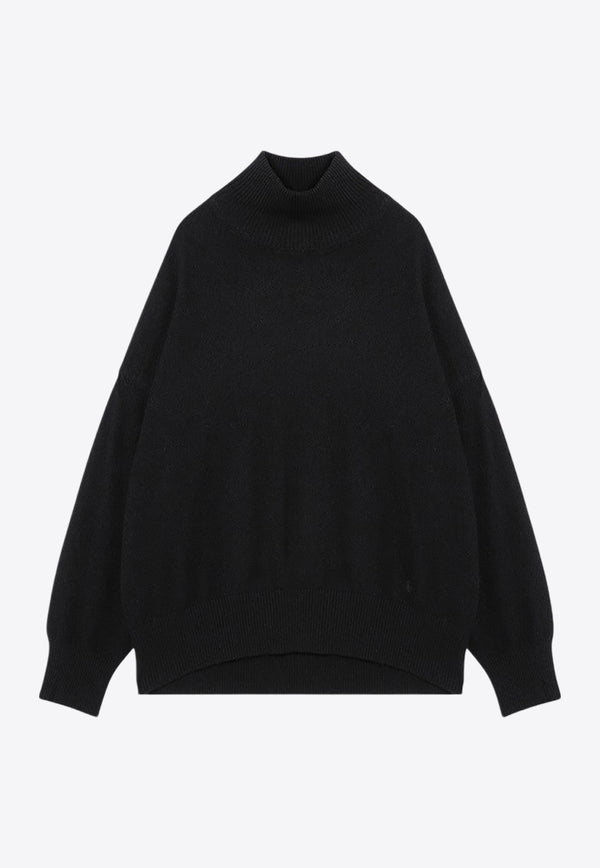 Loulou Studio Murano Knitted Cashmere Turtleneck Sweater Black MURANOWS/P_LOULO-BLK