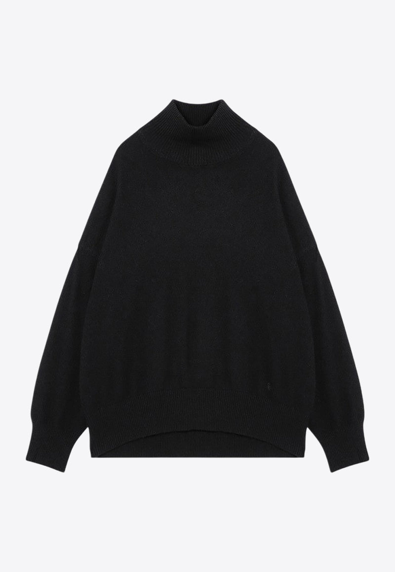 Loulou Studio Murano Knitted Cashmere Turtleneck Sweater Black MURANOWS/P_LOULO-BLK