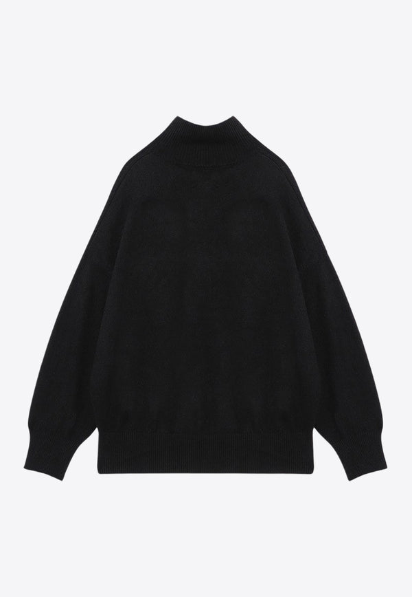 Loulou Studio Murano Knitted Cashmere Turtleneck Sweater Black MURANOWS/P_LOULO-BLK