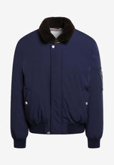 Brunello Cucinelli Logo Patch Puffer Jacket Blue MV4061625NY/R_CUCIN-CXM22