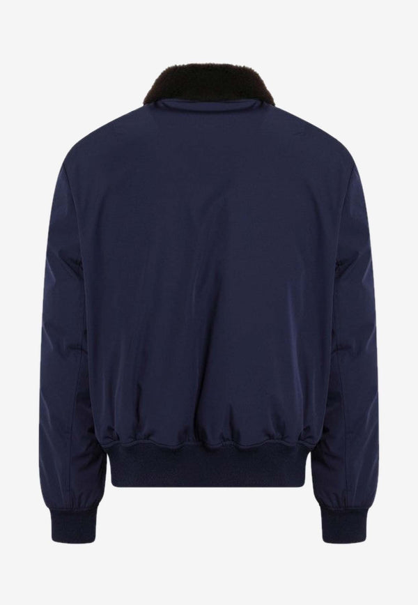 Brunello Cucinelli Logo Patch Puffer Jacket Blue MV4061625NY/R_CUCIN-CXM22