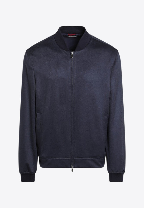 Brunello Cucinelli Cashmere Zip-Up Bomber Jacket Navy MV4216550WS/R_CUCIN-CU926