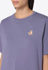 Maison Kitsuné Logo Patch Crewneck T-shirt Purple MW00119KJ0008/P_KIT-P549