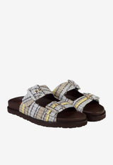 Flats Clea Chevron Slides Multicolor MWF203_127_STRIPES