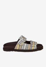 Flats Clea Chevron Slides Multicolor MWF203_127_STRIPES