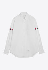 Thom Browne Oxford Grosgrain Long-Sleeved Shirt White MWL150EF0313/P_THOMB-100