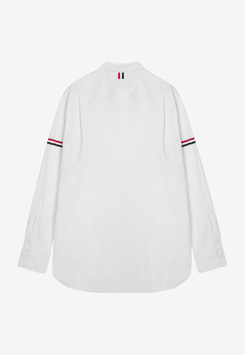 Thom Browne Oxford Grosgrain Long-Sleeved Shirt White MWL150EF0313/P_THOMB-100