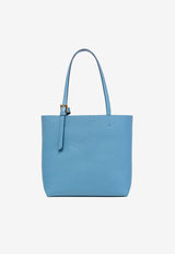 MCM Himmel Embossed Logo Leather Tote Bag Blue MWPESAC04BLUE