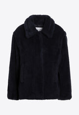 Single-Breasted Wool-Blend Jacket