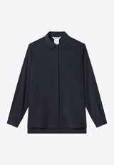 Max Mara Siamese Silk Buttoned Shirt Blue MXMSIAMESEVI/S_MAXM-010
