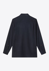 Max Mara Siamese Silk Buttoned Shirt Blue MXMSIAMESEVI/S_MAXM-010