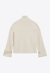 Max Mara Mxpformato High-Neck Zip-Up Jacket Ivory MXPFORMATOCO/S_MAXM-001