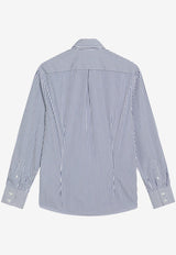 Brunello Cucinelli Striped Long-Sleeved Shirt Light Blue MY6241718CO/P_CUCIN-C015