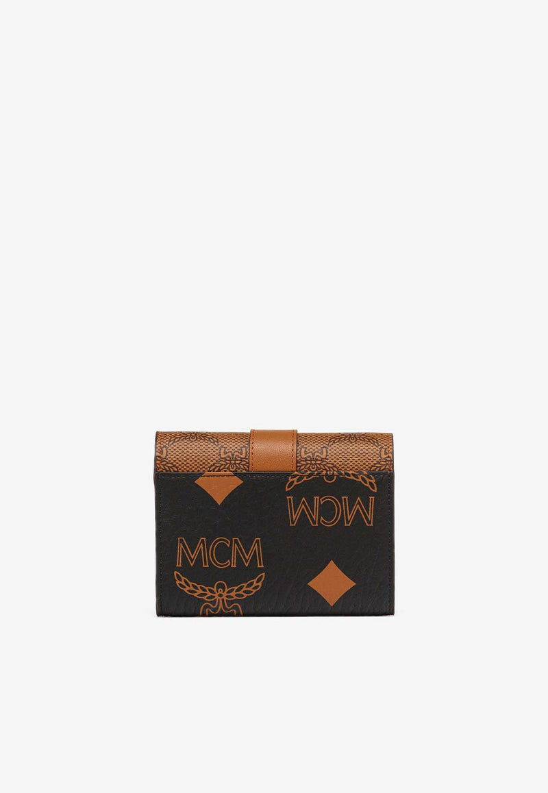 MCM Small Tracy Tri-Fold Monogram Wallet Brown MYSEAXT02BROWN MULTI