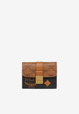 MCM Small Tracy Tri-Fold Monogram Wallet Brown MYSEAXT02BROWN MULTI