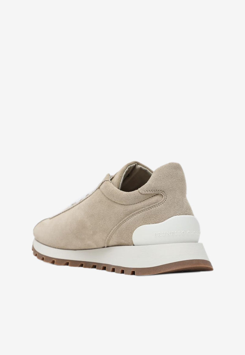 Brunello Cucinelli Suede Low-Top Sneakers Beige MZSFG2110LE/R_CUCIN-C4180