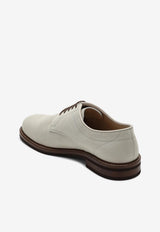 Brunello Cucinelli Classic Suede Derby Shoes Beige MZUNICK771LE/P_CUCIN-C8291