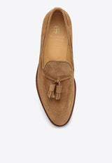 Brunello Cucinelli Suede Loafers with Tassels Detail Beige MZUPEAC940LE/O_CUCIN-C8050