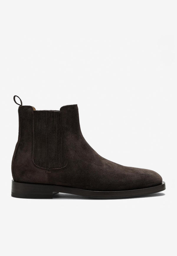 Brunello Cucinelli Suede Chelsea Boots Dark Brown MZUPEAV715LE/P_CUCIN-C7284