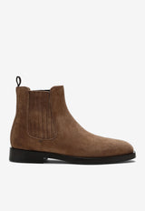 Brunello Cucinelli Suede Chelsea Boots Chestnut MZUPEAV715LE/P_CUCIN-C8831