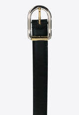 Déhanche Mija Leather and Mixed Metal Belt Black Mija-MM_BLACK