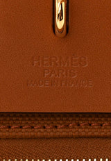 Herbag 31 in Fauve Toile and Vache Hunter Leather with Gold Hardware