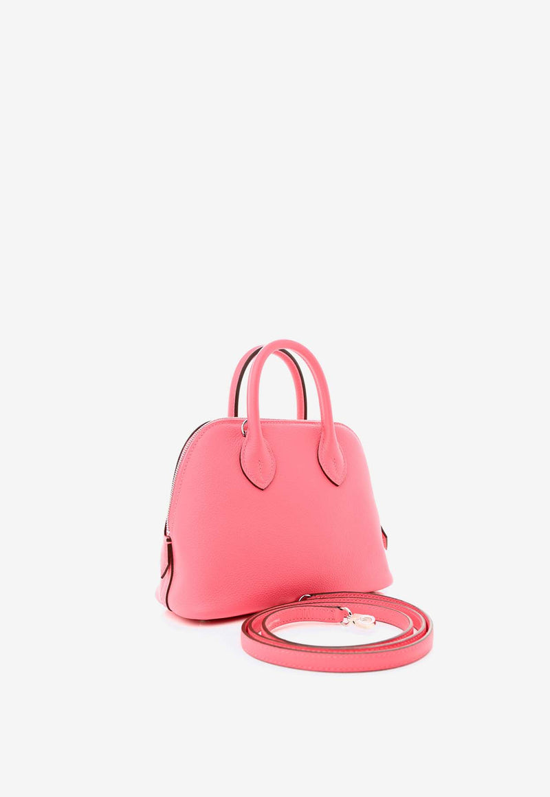 Hermès Mini Bolide 1923 in Rose Azalee Evercolor Leather with Palladium Hardware